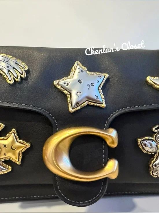 NWT Coach Tabby Shoulder Bag 26 with Pins Black Leather - Picture 9 of 15